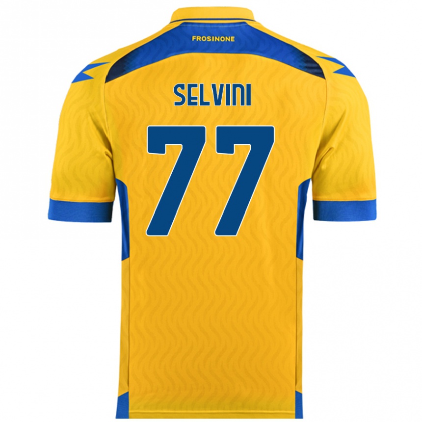 Men Football Alessandro Selvini #77 Yellow Home Jersey 2024/25 T-Shirt Nz