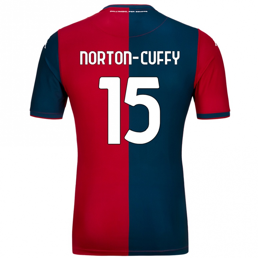 Men Football Brooke Norton-Cuffy #15 Red Dark Blue Home Jersey 2024/25 T-Shirt Nz