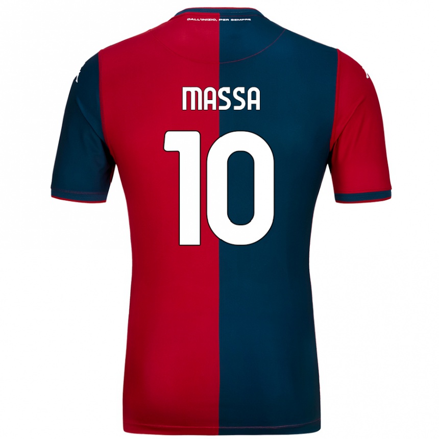 Men Football Alessandra Massa #10 Red Dark Blue Home Jersey 2024/25 T-Shirt Nz