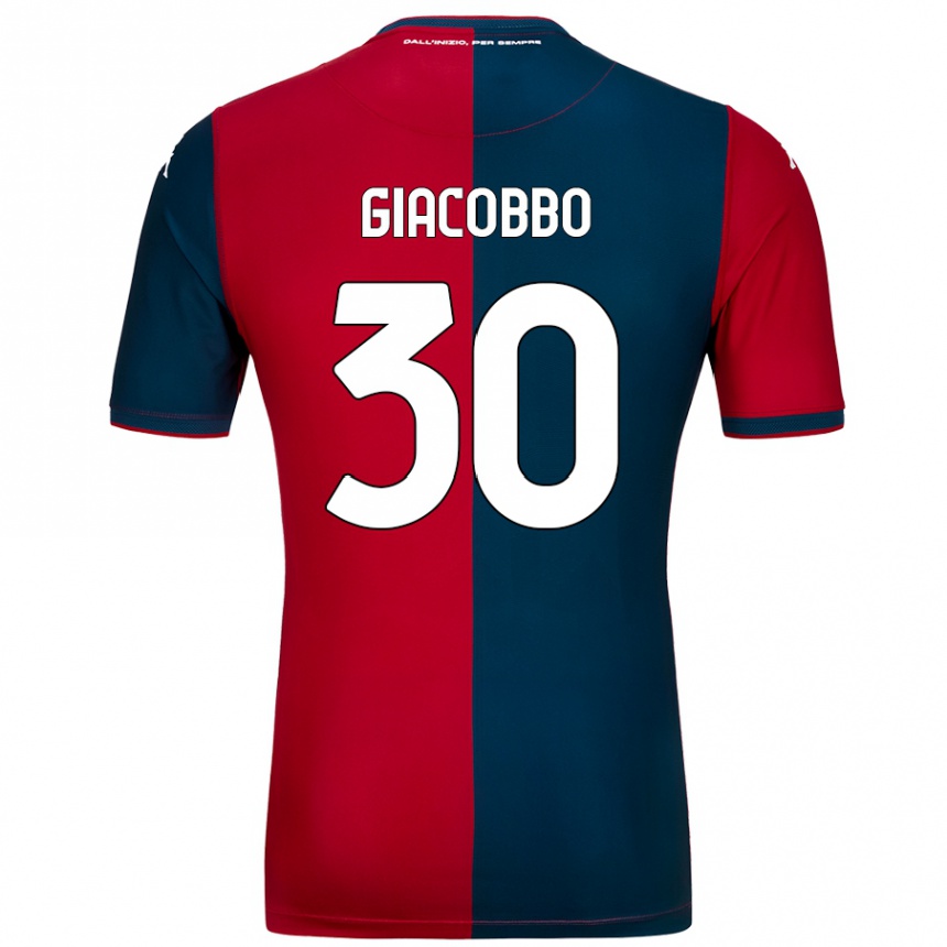 Men Football Giulia Giacobbo #30 Red Dark Blue Home Jersey 2024/25 T-Shirt Nz