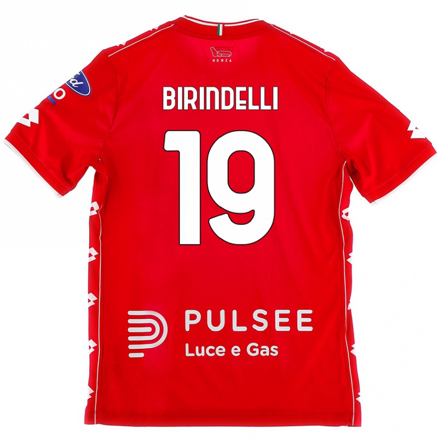 Men Football Samuele Birindelli #19 Red White Home Jersey 2024/25 T-Shirt Nz