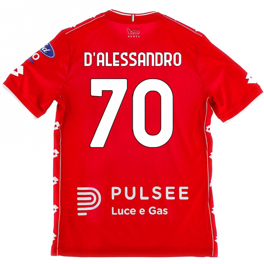 Men Football Marco D'alessandro #70 Red White Home Jersey 2024/25 T-Shirt Nz