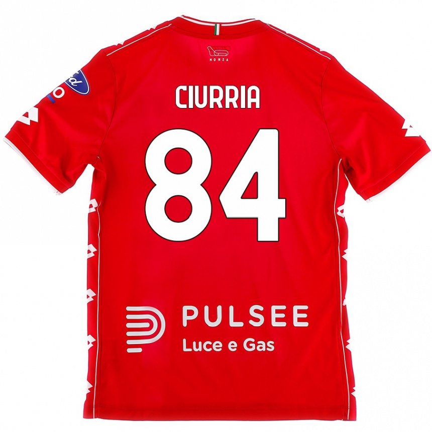 Men Football Patrick Ciurria #84 Red White Home Jersey 2024/25 T-Shirt Nz