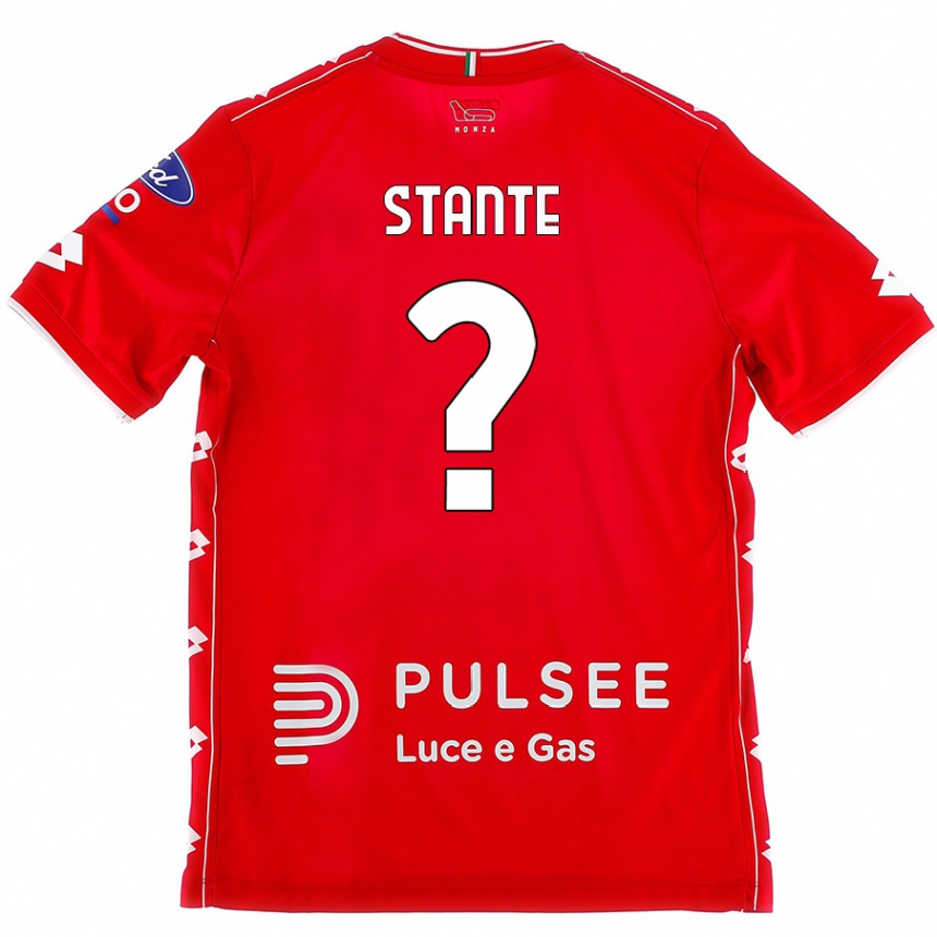 Men Football Edoardo Stante #0 Red White Home Jersey 2024/25 T-Shirt Nz