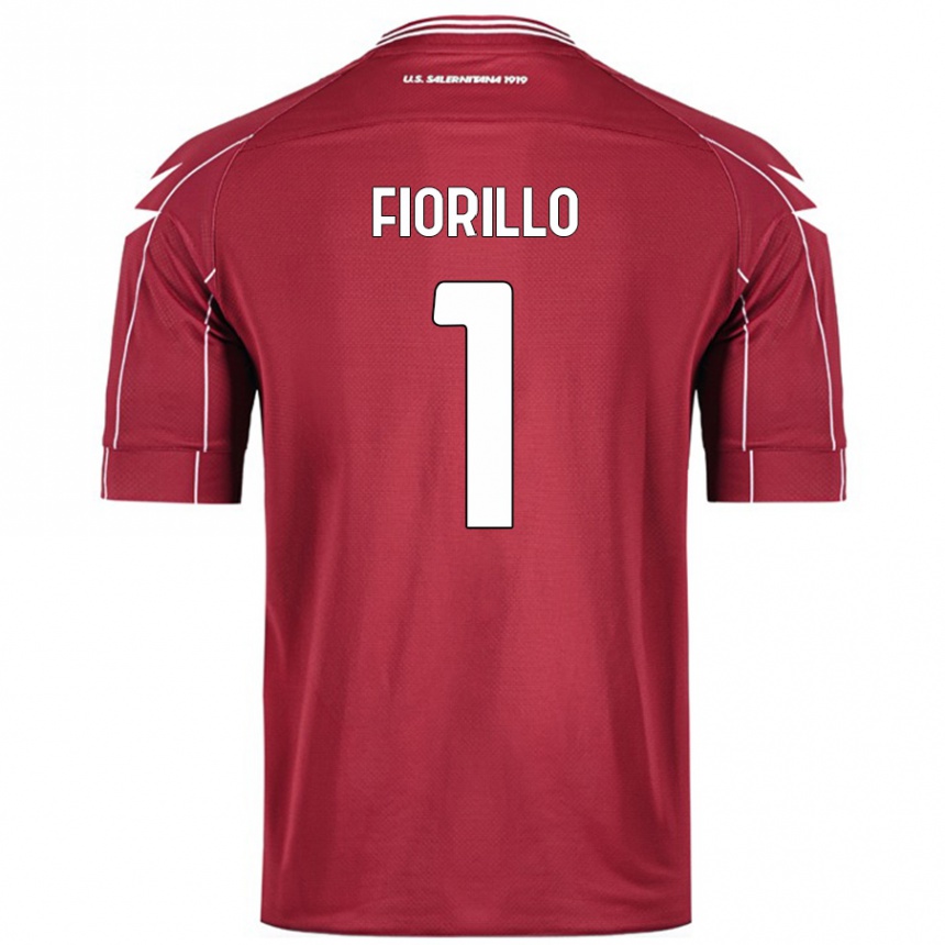 Men Football Vincenzo Fiorillo #1 Burgundy Home Jersey 2024/25 T-Shirt Nz