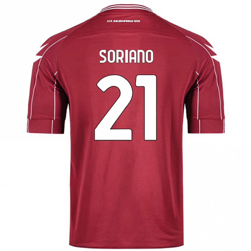 Men Football Roberto Soriano #21 Burgundy Home Jersey 2024/25 T-Shirt Nz