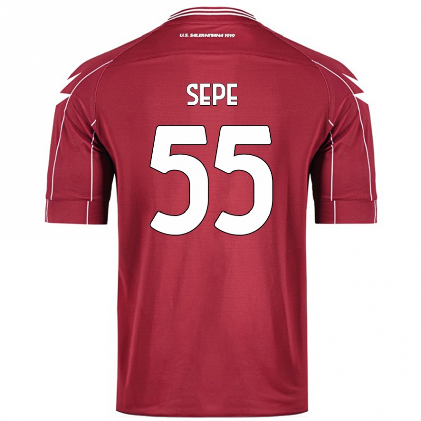 Men Football Luigi Sepe #55 Burgundy Home Jersey 2024/25 T-Shirt Nz