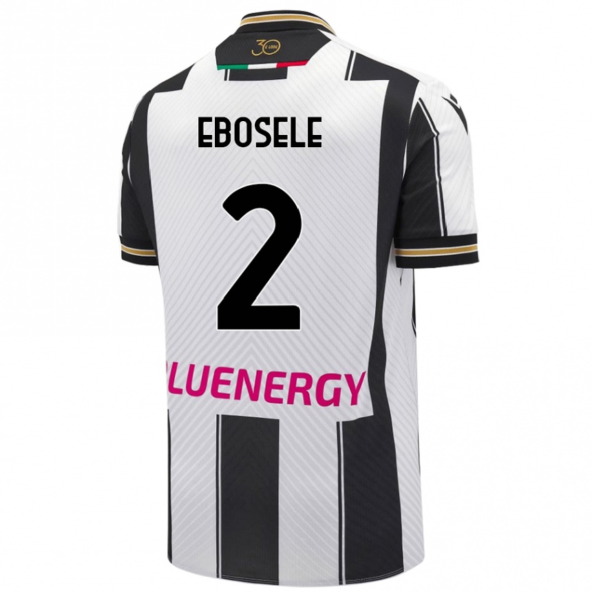 Men Football Festy Ebosele #2 White Black Home Jersey 2024/25 T-Shirt Nz