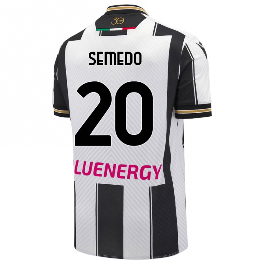 Men Football Vivaldo Semedo #20 White Black Home Jersey 2024/25 T-Shirt Nz