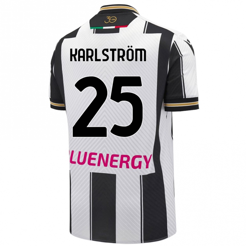 Men Football Jesper Karlström #25 White Black Home Jersey 2024/25 T-Shirt Nz