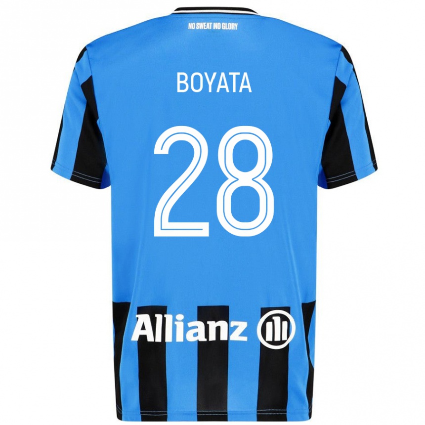 Men Football Dedryck Boyata #28 Sky Blue Black Home Jersey 2024/25 T-Shirt Nz