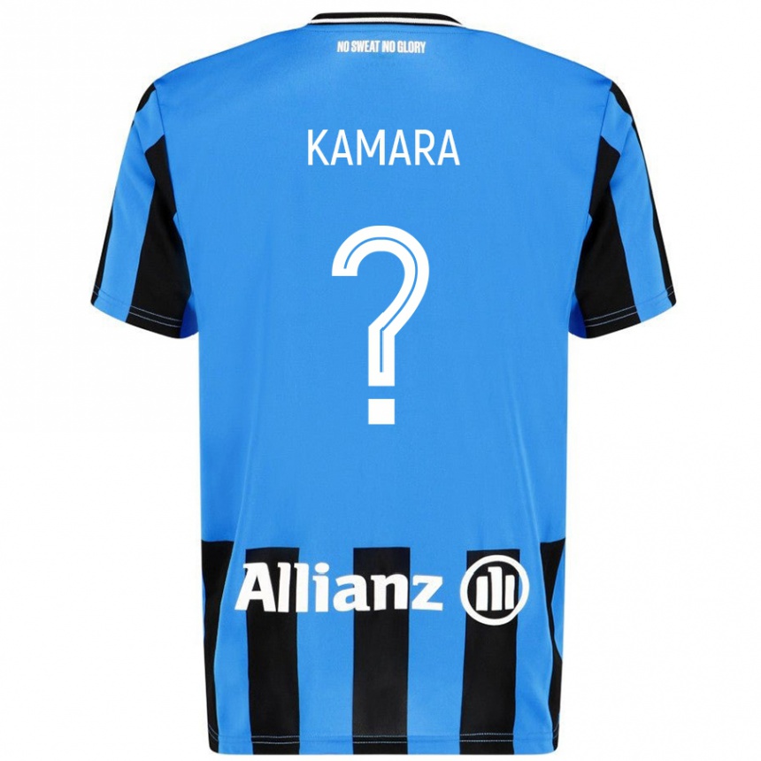 Men Football Al-Hassan Kamara #0 Sky Blue Black Home Jersey 2024/25 T-Shirt Nz