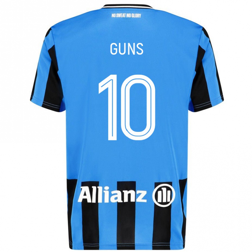 Men Football Celien Guns #10 Sky Blue Black Home Jersey 2024/25 T-Shirt Nz