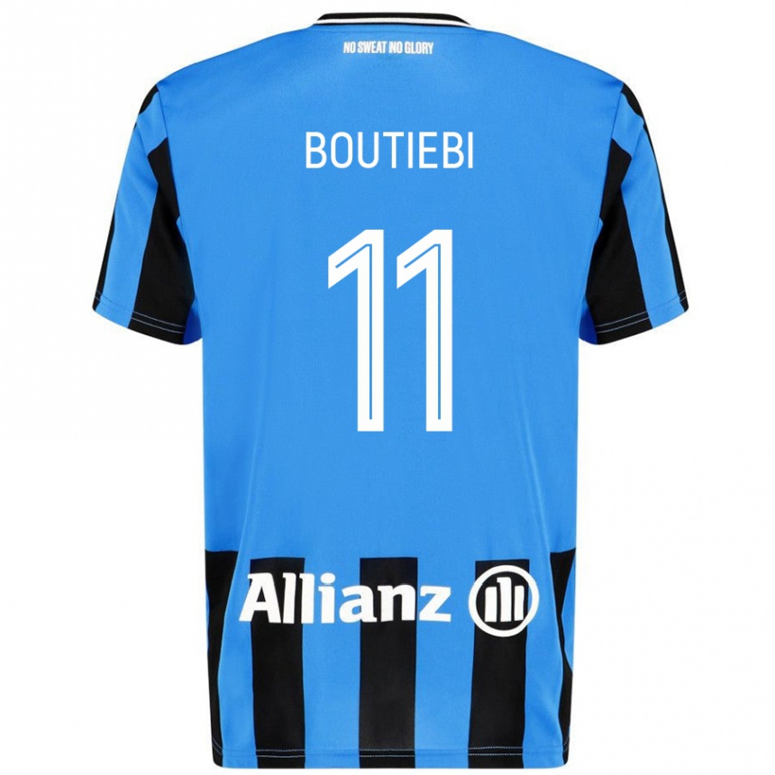 Men Football Rania Boutiebi #11 Sky Blue Black Home Jersey 2024/25 T-Shirt Nz