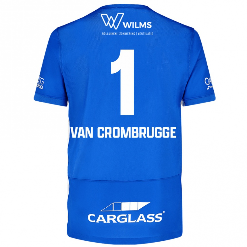 Men Football Hendrik Van Crombrugge #1 Blue Home Jersey 2024/25 T-Shirt Nz