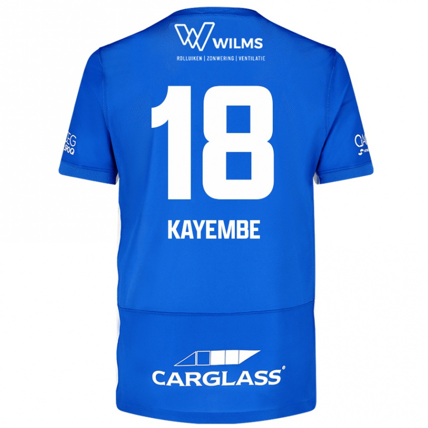 Men Football Joris Kayembe #18 Blue Home Jersey 2024/25 T-Shirt Nz