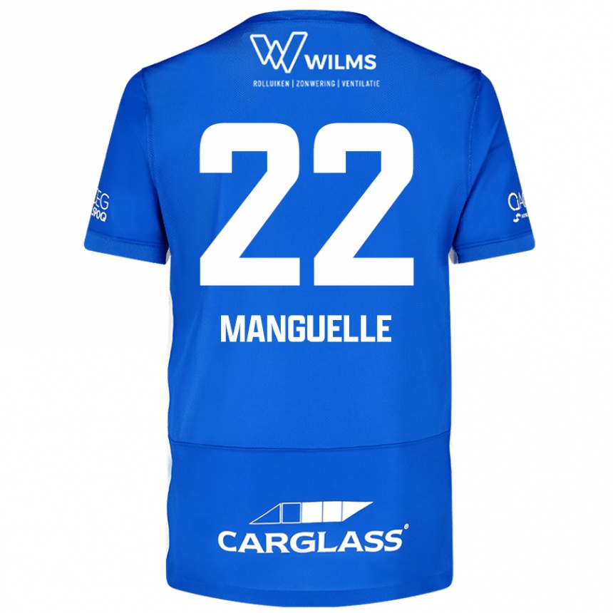 Men Football Brad Manguelle #22 Blue Home Jersey 2024/25 T-Shirt Nz