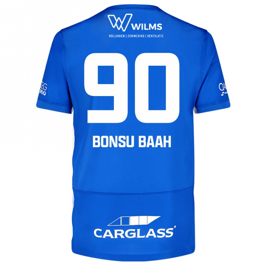 Men Football Christopher Bonsu Baah #90 Blue Home Jersey 2024/25 T-Shirt Nz