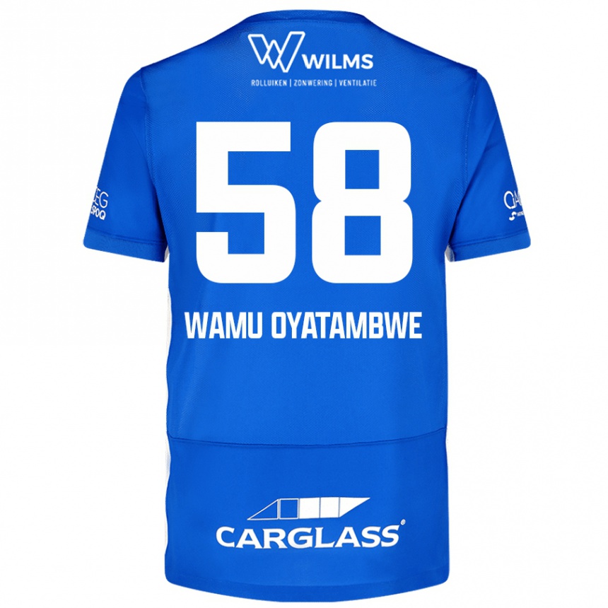 Men Football Matthias Wamu Oyatambwe #58 Blue Home Jersey 2024/25 T-Shirt Nz