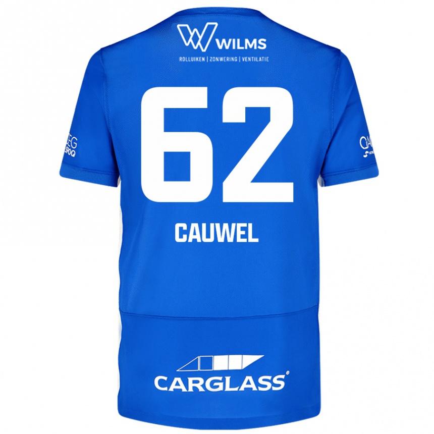 Men Football Michiel Cauwel #62 Blue Home Jersey 2024/25 T-Shirt Nz