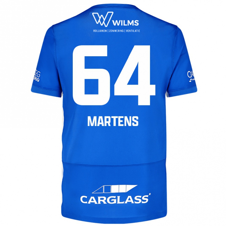 Men Football Nolan Martens #64 Blue Home Jersey 2024/25 T-Shirt Nz