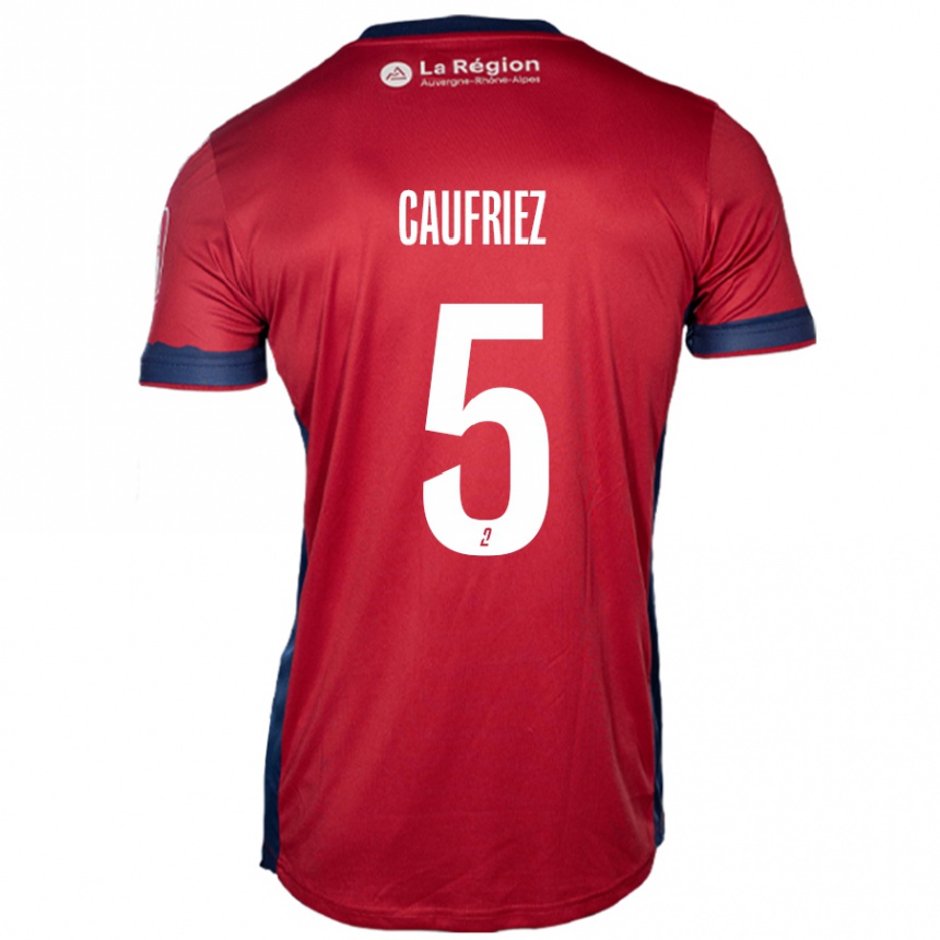 Men Football Maximiliano Caufriez #5 Light Burgundy Home Jersey 2024/25 T-Shirt Nz