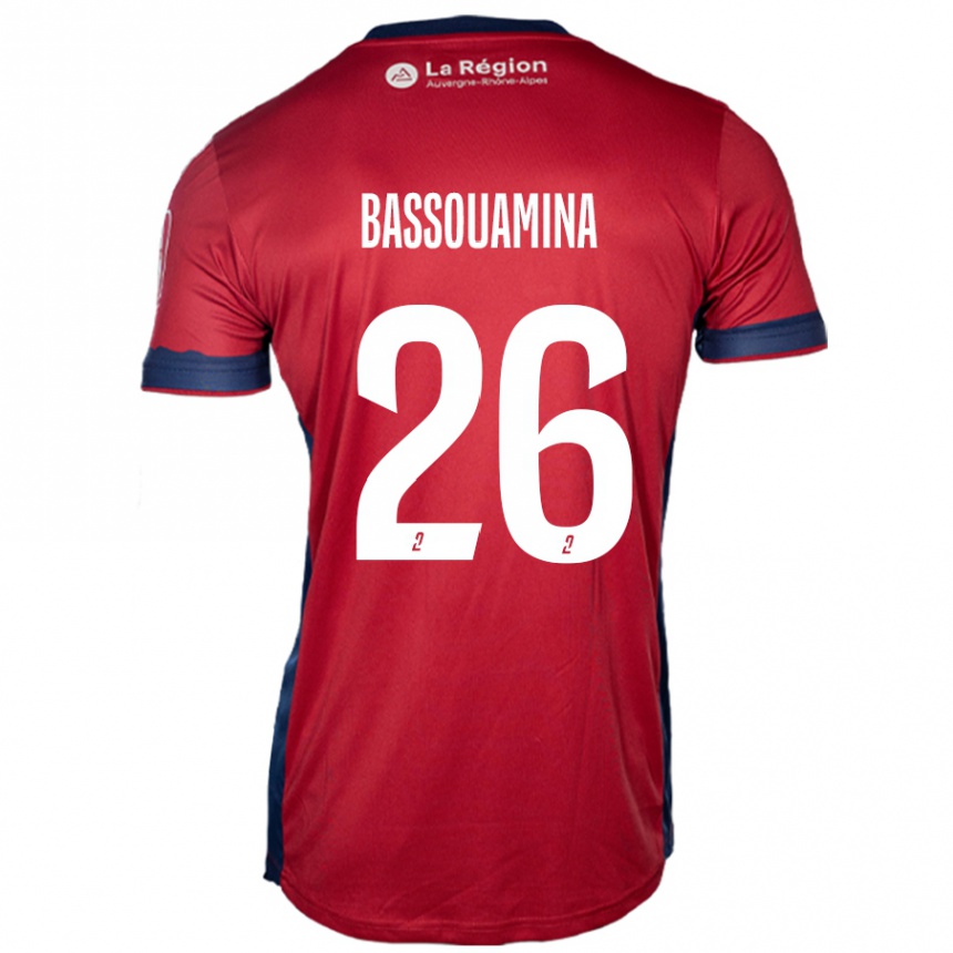 Men Football Mons Bassouamina #26 Light Burgundy Home Jersey 2024/25 T-Shirt Nz