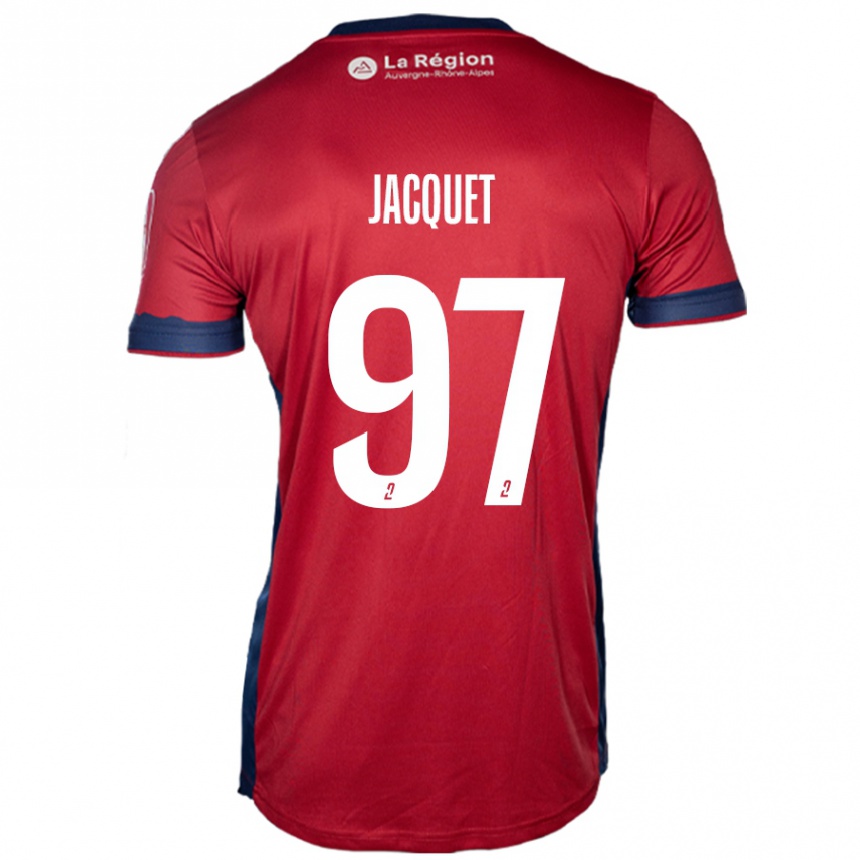 Men Football Jérémy Jacquet #97 Light Burgundy Home Jersey 2024/25 T-Shirt Nz