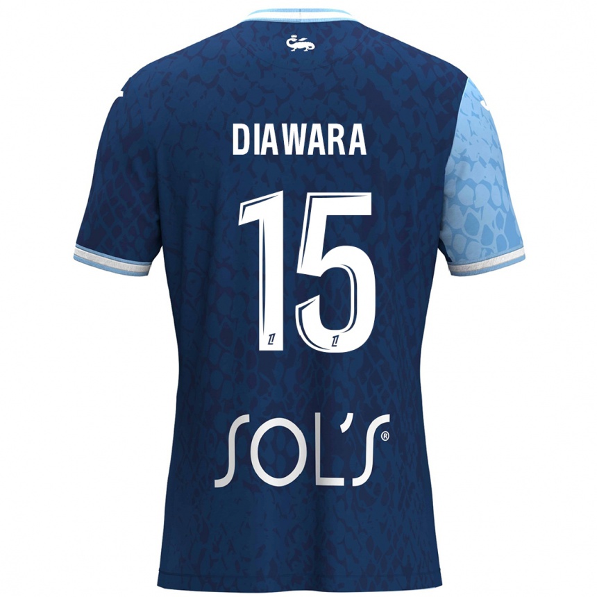 Men Football Kandet Diawara #15 Sky Blue Dark Blue Home Jersey 2024/25 T-Shirt Nz