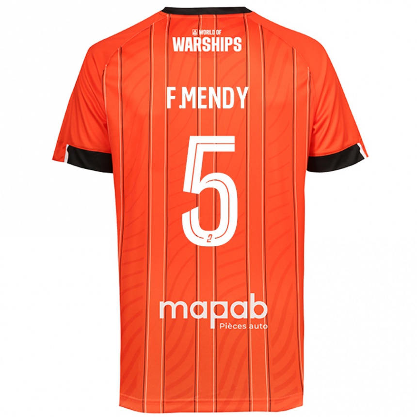 Men Football Formose Mendy #5 Orange Home Jersey 2024/25 T-Shirt Nz