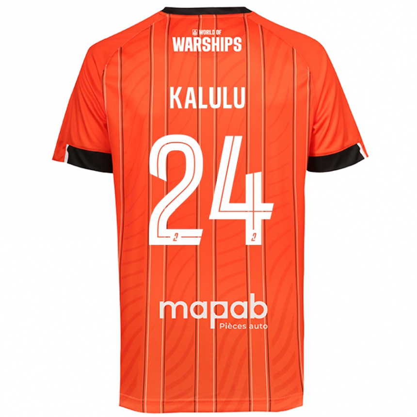 Men Football Gédéon Kalulu #24 Orange Home Jersey 2024/25 T-Shirt Nz