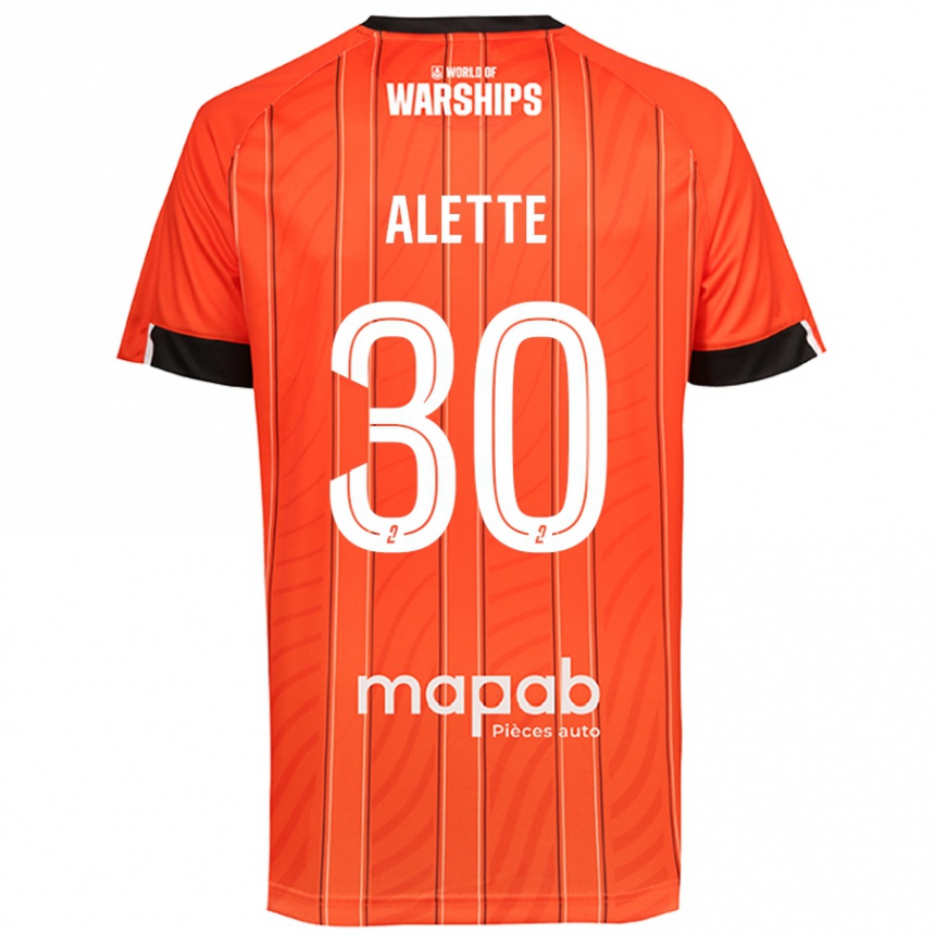 Men Football Gaël Alette #30 Orange Home Jersey 2024/25 T-Shirt Nz