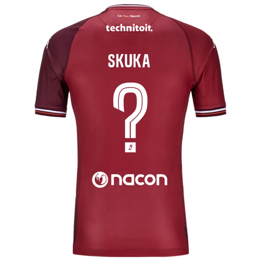 Men Football Xhuliano Skuka #0 Red Granata Home Jersey 2024/25 T-Shirt Nz