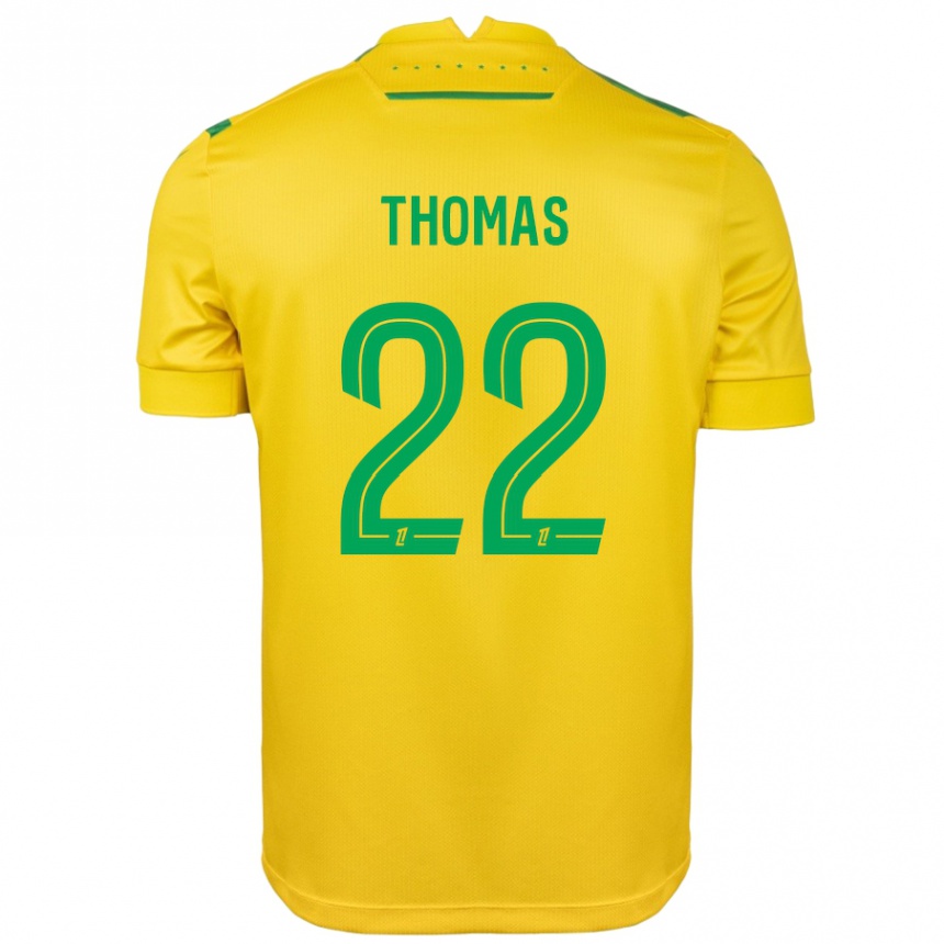 Men Football Sorba Thomas #22 Yellow Green Home Jersey 2024/25 T-Shirt Nz