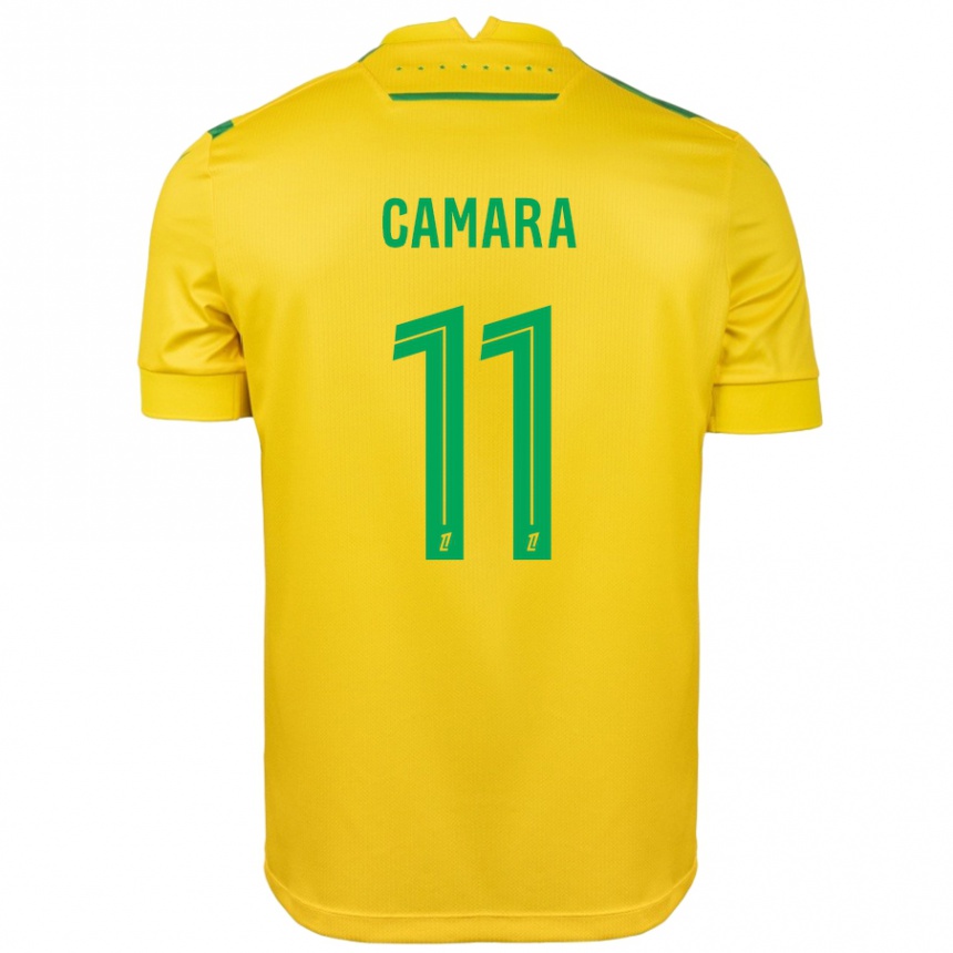 Men Football Aboubacar Camara #11 Yellow Green Home Jersey 2024/25 T-Shirt Nz