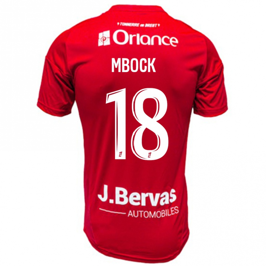 Men Football Hianga'a Mbock #18 Red White Home Jersey 2024/25 T-Shirt Nz