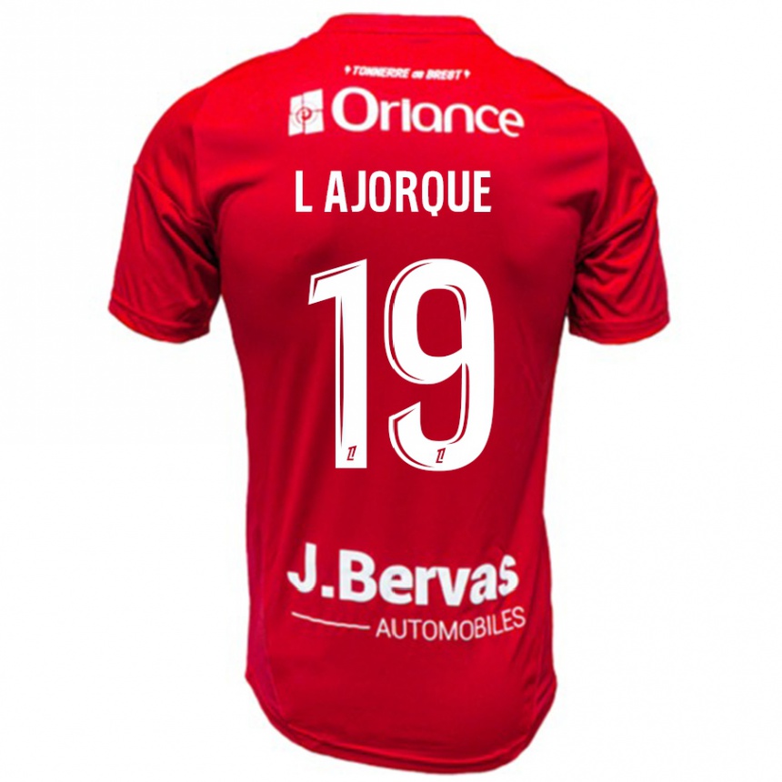 Men Football Ludovic Ajorque #19 Red White Home Jersey 2024/25 T-Shirt Nz