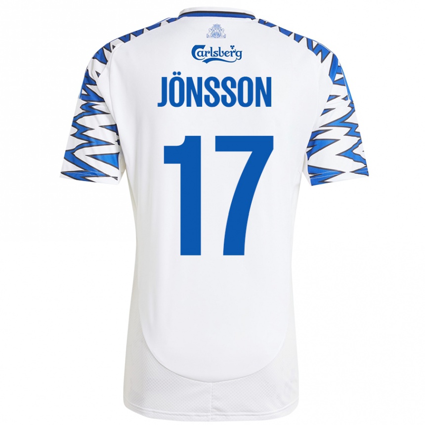 Men Football Neo Jönsson #17 White Sky Blue Home Jersey 2024/25 T-Shirt Nz