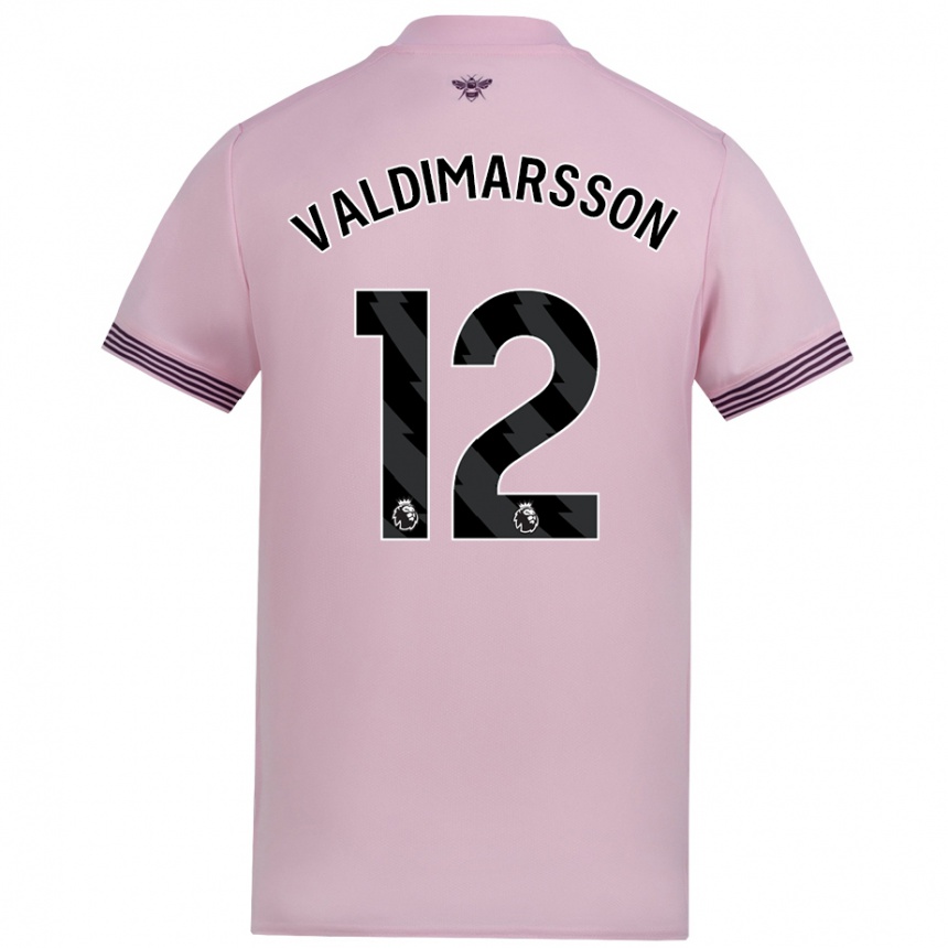 Men Football Hákon Rafn Valdimarsson #12 Pink Away Jersey 2024/25 T-Shirt Nz