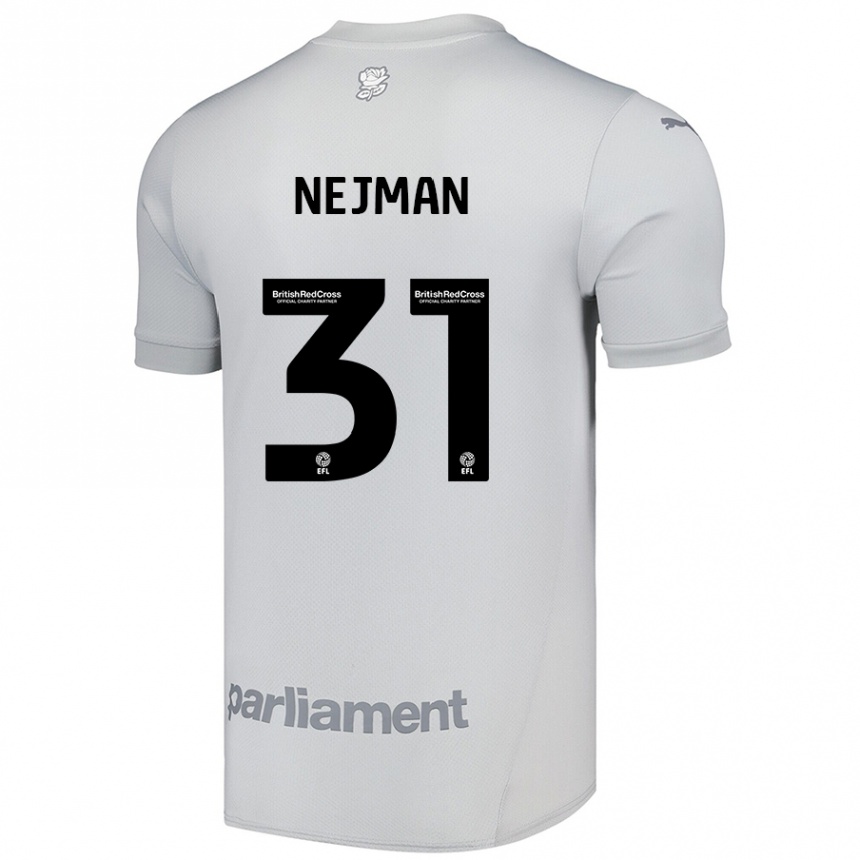 Men Football Harrison Nejman #31 Silver Gray Away Jersey 2024/25 T-Shirt Nz