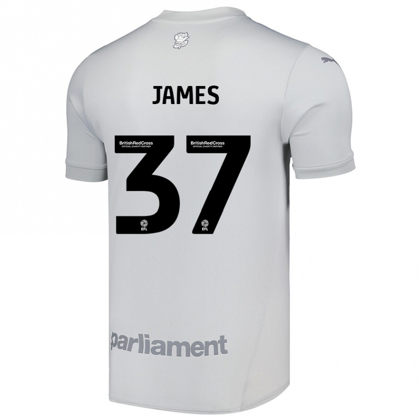 Men Football Nathan James #37 Silver Gray Away Jersey 2024/25 T-Shirt Nz