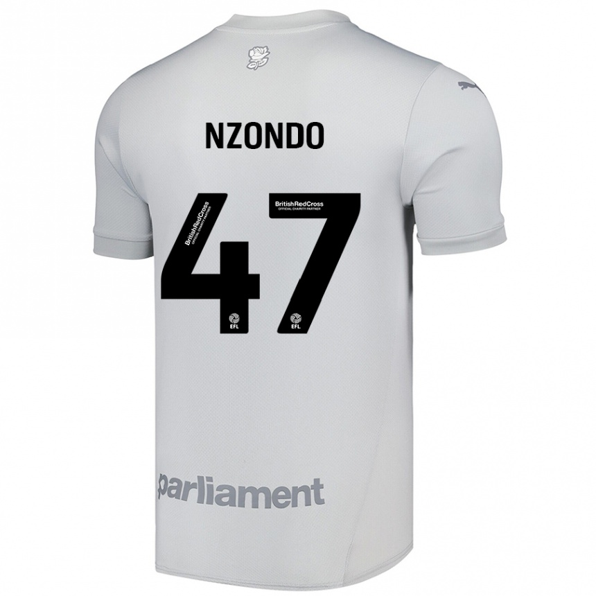 Men Football Emmaisa Nzondo #47 Silver Gray Away Jersey 2024/25 T-Shirt Nz