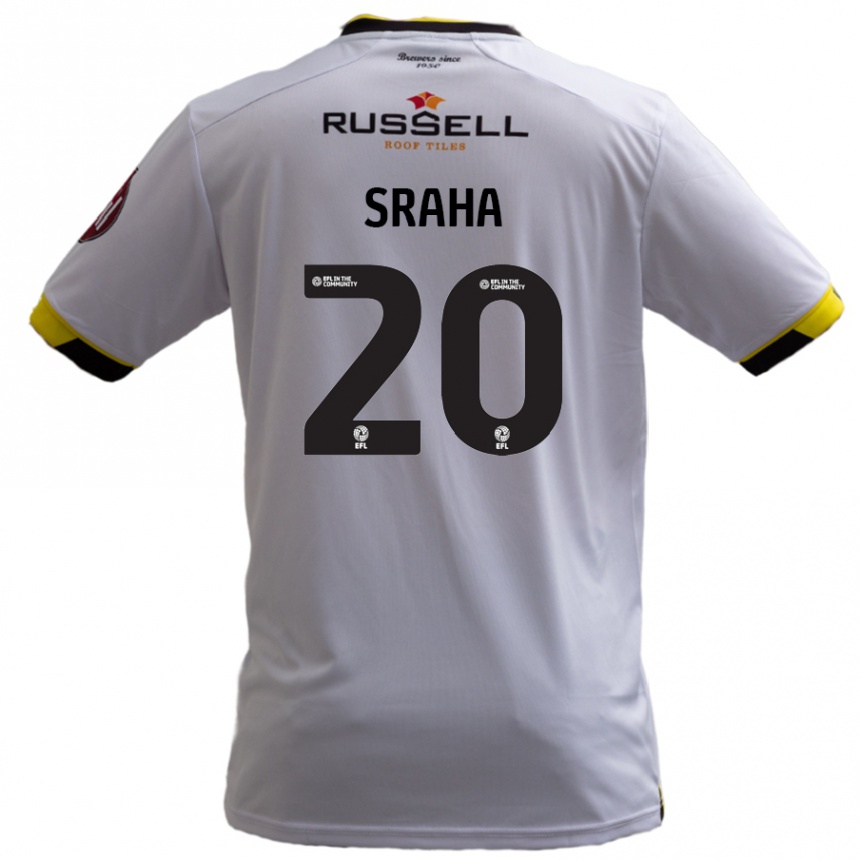 Men Football Jason Sraha #20 White Away Jersey 2024/25 T-Shirt Nz