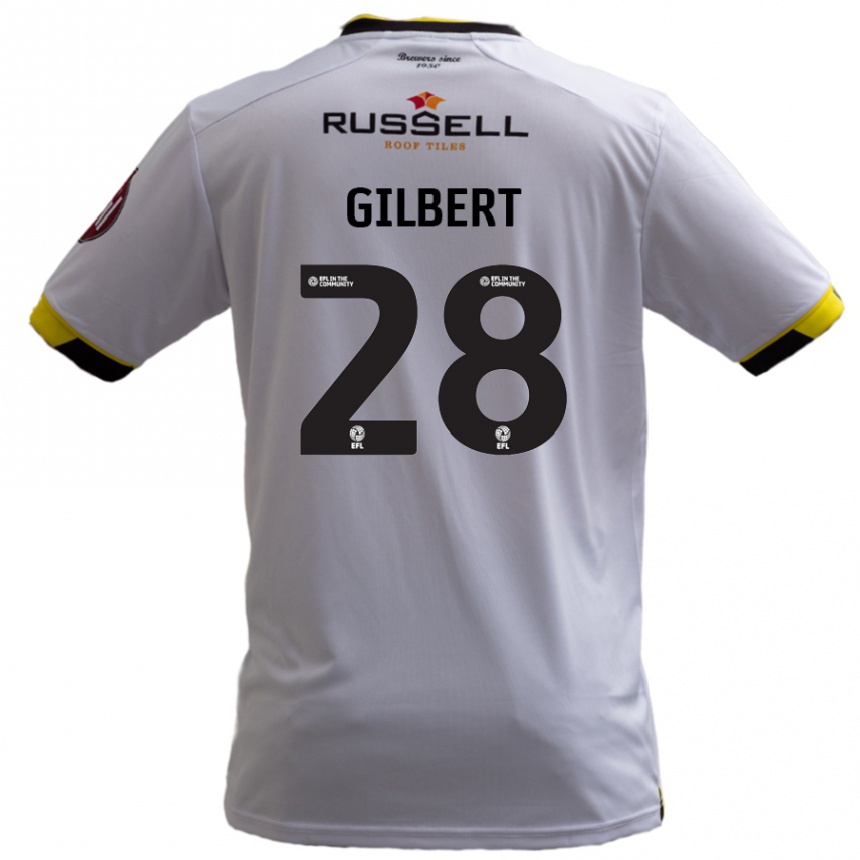 Men Football Cameron Gilbert #28 White Away Jersey 2024/25 T-Shirt Nz