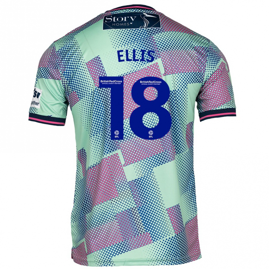 Men Football Jack Ellis #18 Green Away Jersey 2024/25 T-Shirt Nz