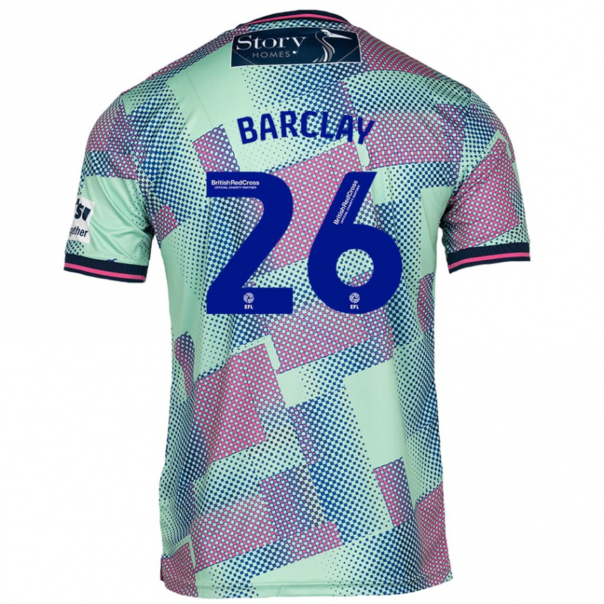 Men Football Ben Barclay #26 Green Away Jersey 2024/25 T-Shirt Nz