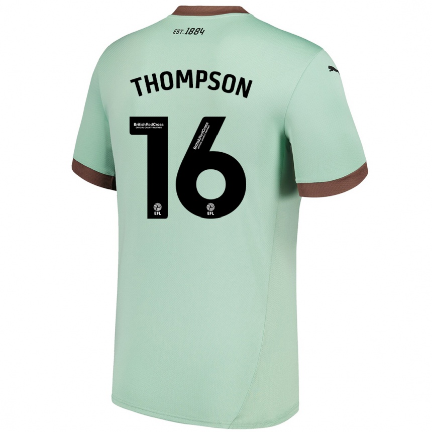 Men Football Liam Thompson #16 Pale Green Away Jersey 2024/25 T-Shirt Nz