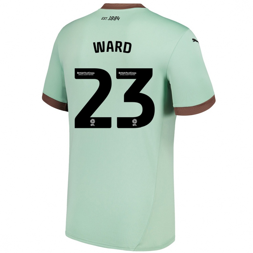 Men Football Joe Ward #23 Pale Green Away Jersey 2024/25 T-Shirt Nz