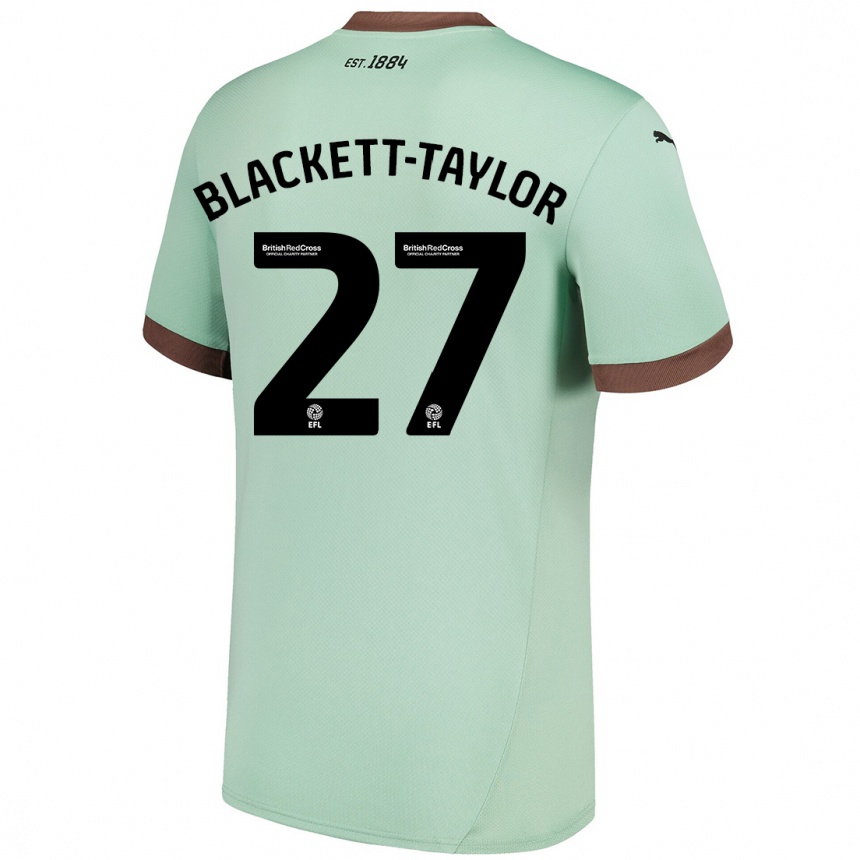 Men Football Corey Blackett-Taylor #27 Pale Green Away Jersey 2024/25 T-Shirt Nz