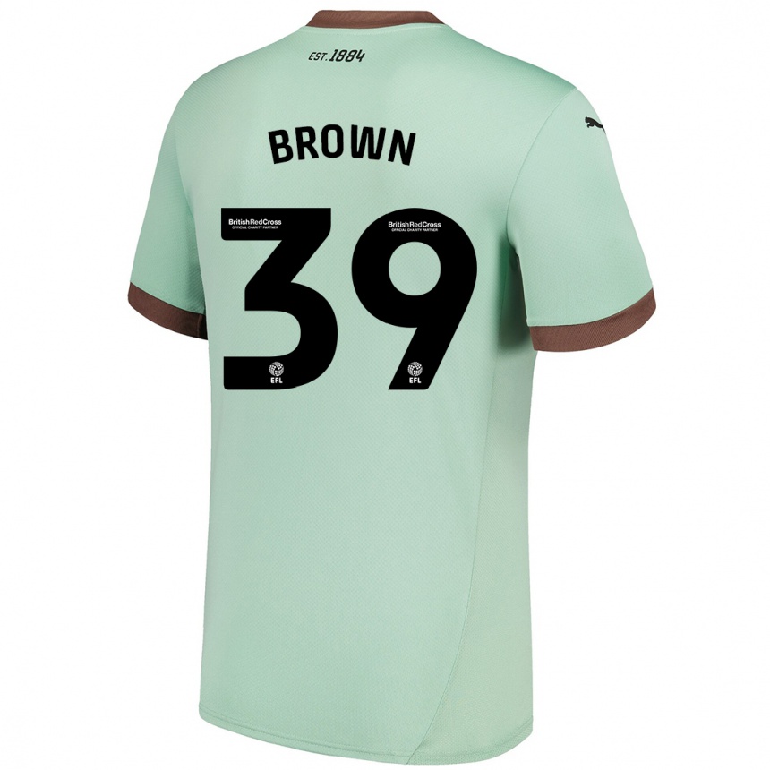 Men Football Dajaune Brown #39 Pale Green Away Jersey 2024/25 T-Shirt Nz